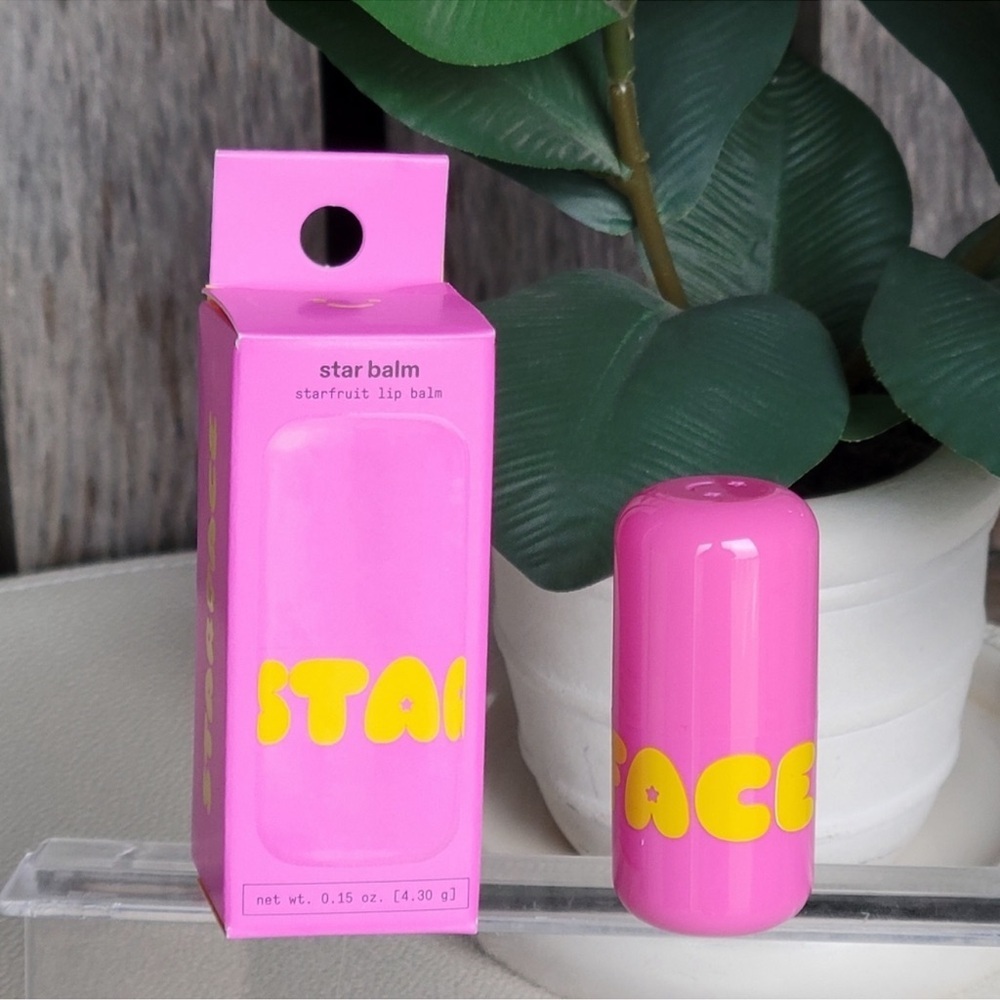 Starface Star‎ Balm Starfruit Lip Balm 0.15oz Pink Yellow Vegan Hydrating New